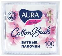 Ватные палочки Aura Beauty Cotton buds, 100 шт, пакет