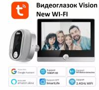 Видеоглазок дверной Look Vision New Wi-Fi, видеодомофон, аккумулятор 5000mAh, двусторонняя голосовая связь, ночной режим, датчик движения, HD