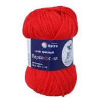 Пряжа для вязания Astra Premium 'Персефона', 100 г, 100 м (100% шерсть) (03 красный), 3 мотка