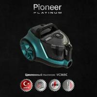 Пылесос для дома Pioneer VC365C, цифровая регулировка мощности, циклон, 3 насадки+щетка с подсветкой, шнур 9 м, 2100 Вт