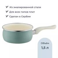 Ковш эмалированный Homsly 1,5 л, зелёный