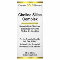 California Gold Nutrition Choline Silica Complex (Холиновый и Кремниевый комплекс) 30 мл (California Gold Nutrition)