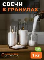 Свечи восковые насыпные 1 кг белые RosCandles