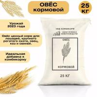 Овес кормовой 25 кг. Незаменимый продукт для кормления лошадей, крупного рогатого скота, овец и свиней. Отборные сорта зерновых культур