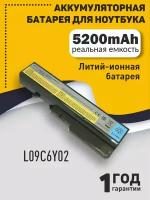 Аккумуляторная батарея для ноутбука Lenovo IdeaPad G565 (L09C6Y02) 5200mAh OEM черная