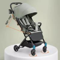 Коляска прогулочная детская Happy Baby Umma, коляска универсальная, дождевик, москитная сетка, подстаканник, зеленая