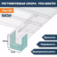 Опора лаги, бруса, балки для опорно-лаговых конструкций ДекТай РПО Венти 70х70х100П 5 шт