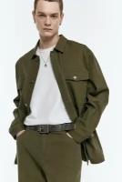 Верхняя рубашка мужская Befree Рубашка джинсовая с нагрудными карманами 2413117001-13-S хаки/оливковый размер S