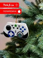 Елочная игрушка Феникс Present Джойстик 89404, белый, 7 см