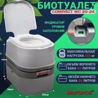 Биотуалет для дома и дачи BIOFORCE Compact WCL 20-24 без запаха и откачки, био туалет для пожилых людей, переносной компактный портативный
