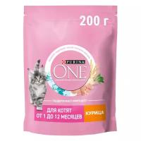 Purina One Сухой корм для котят с курицей и злаками 1235313712397498, 0,2 кг