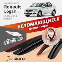 Дефлекторы окон (ветровики) Renault Logan 