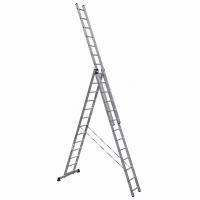 Лестница-стремянка трехсекционная Alumet H3 5313, алюминиевая, 3 x 13 ступеней, 3,66 - 8,7 м