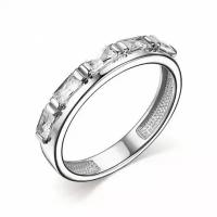 Кольцо АЛЬКОР кольцо из серебра 01-2940/00кц-00, серебро, 925 проба, родирование, фианит
