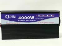 Автомобильный инвертор Power Inverter 24 220В, 4000 Вт. Постоянная мощность до 2000 Вт. Преобразователь напряжения, трансформатор для авто