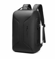 Рюкзак водонепроницаемый, для ноутбука с usb-портом для зарядки и защитой от кражи, черный