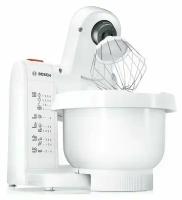 Кухонная машина Bosch MUMP1000 RU, 600 Вт, белый/красный