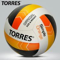 Мяч волейбольный TORRES Simple Orange V32125, размер 5