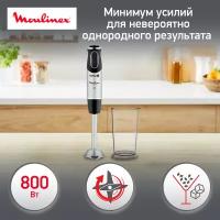 Погружной блендер Moulinex DD650832, серебристый/черный