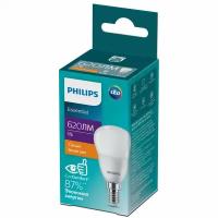 Philips Лампочка светодиодная Philips ESS LEDLustre P45 6Вт 2700K Е14 / E14 шар матовый теплый белый свет
