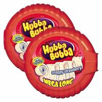 Жевательная резинка Wrigley's Hubba Bubba Mega Long Snappy Strawberry со вкусом клубники (Германия), 56 г (2 шт)