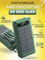 Внешний аккумулятор Bootleg 50000 mAh для телефона aйфона iphone android windows / зарядное устройство повербанк / power bank с солнечной батареей