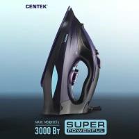 Утюг CENTEK CT-2361 Violet/ 3000 Вт/ керамическая подошва/ паровой удар/ самоочистка/ 450 мл