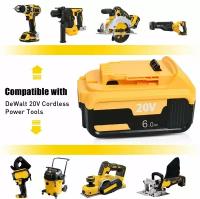 Аккумулятор ee для Dewalt 4000 мАч/6000мАч, 18/20В