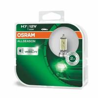 Лампа автомобильная галогенная OSRAM ALLSEASON 64210ALL-HCB +30% H7 55W PX26d 2 шт