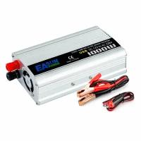 Инвертор автомобильный 12 220В Power Inverter, 1000 Вт. Преобразователь напряжения. К прикуривателю. Евророзетка и USB. Постоянная мощность до 500 Вт