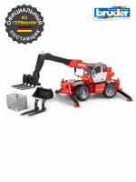 Брудер, Погрузчик колесный Manitou MRT 2150 с ковшом, Bruder