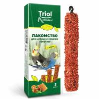 Лакомство для мелких и средних попугаев с мёдом Triol Standard, 80г (уп.3шт)