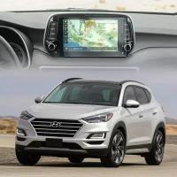 Защитное гибридное стекло Krutoff для экрана мультимедии Hyundai Tucson 3 рестайлинг 2018 - 2021
