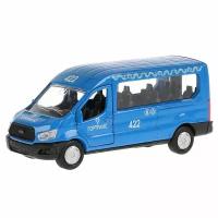 Машина металл FORD transit, 12 см, двери, инерц. Технопарк SB-18-18-B-WB