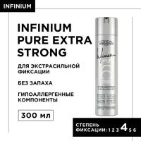 Loreal Professionnel Лак Infinium Pure Extra Strong для экстра-сильной фиксации 300 мл (, Infinium)