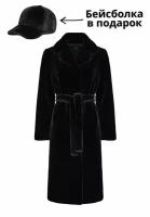 Шуба классика SAS womanswear, размер L(46-48), черный