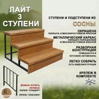 Лестница-крыльцо, 3 ступени, окрашенная