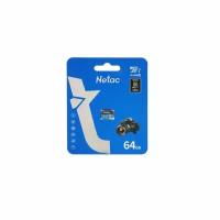 Карта памяти MicroSD 64Гб Netac P500 (NT02P500STN-064G-S)