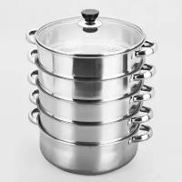 Мантоварка Stainless steel steamer pan 30см 4 яруса