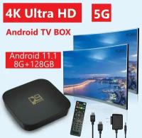 ТВ-приставка 4K Ultra HD Android 11.1 8G+128GB