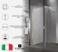 Душевая перегородка Vincea Walk-In VSW-1H100CLG, 1000*2000, матовый золотой, стекло прозрачное