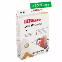 Мешки-пылесборники Filtero LGE 03 Comfort, для пылесосов LG, синтетические 4 штуки