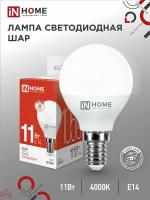 Лампа светодиодная IN HOME LED-ШАР-VC (4690612020594), E14, P45