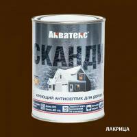 Кроющий антисептик для древесины АКВАТЕКС Сканди лакрица 0.75 л