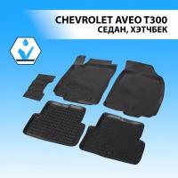 Комплект ковриков в салон RIVAL 11001001 для Chevrolet Aveo 2011-2019 г., 5 шт