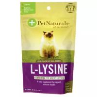 Pet Naturals, L-лизин для котов, со вкусом куриной печени, 250 мг, 60 жевательных таблеток, 90 г