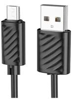 Кабель Hoco X88 Gratified, USB - microUSB, 1 м, черный