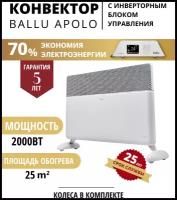 Конвектор Ballu BEC/AT-2000-3.1I CS Apollo Transformer с инверторным блоком управления, ножками и WiFi