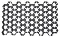 Решётка газонная, 68 × 41 × 3,3 см, с колышками, класс нагрузки С250 до 25 т., чёрная