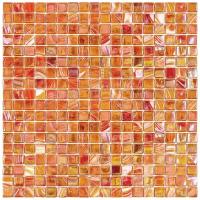 Мозаика одноцветная чип 15 стекло Alma NB821 оранжевый квадрат глянцевый перламутр